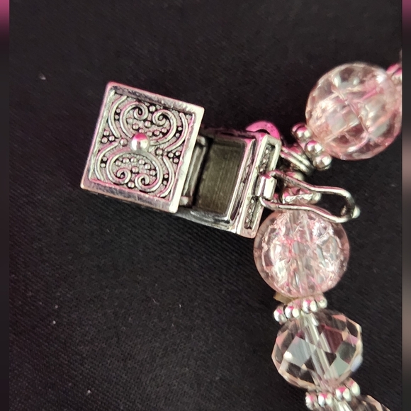 Alexa's Angels Prayer Box Charm Beaded Pink Crystal Bracelet, Large - Picture 4 of 8